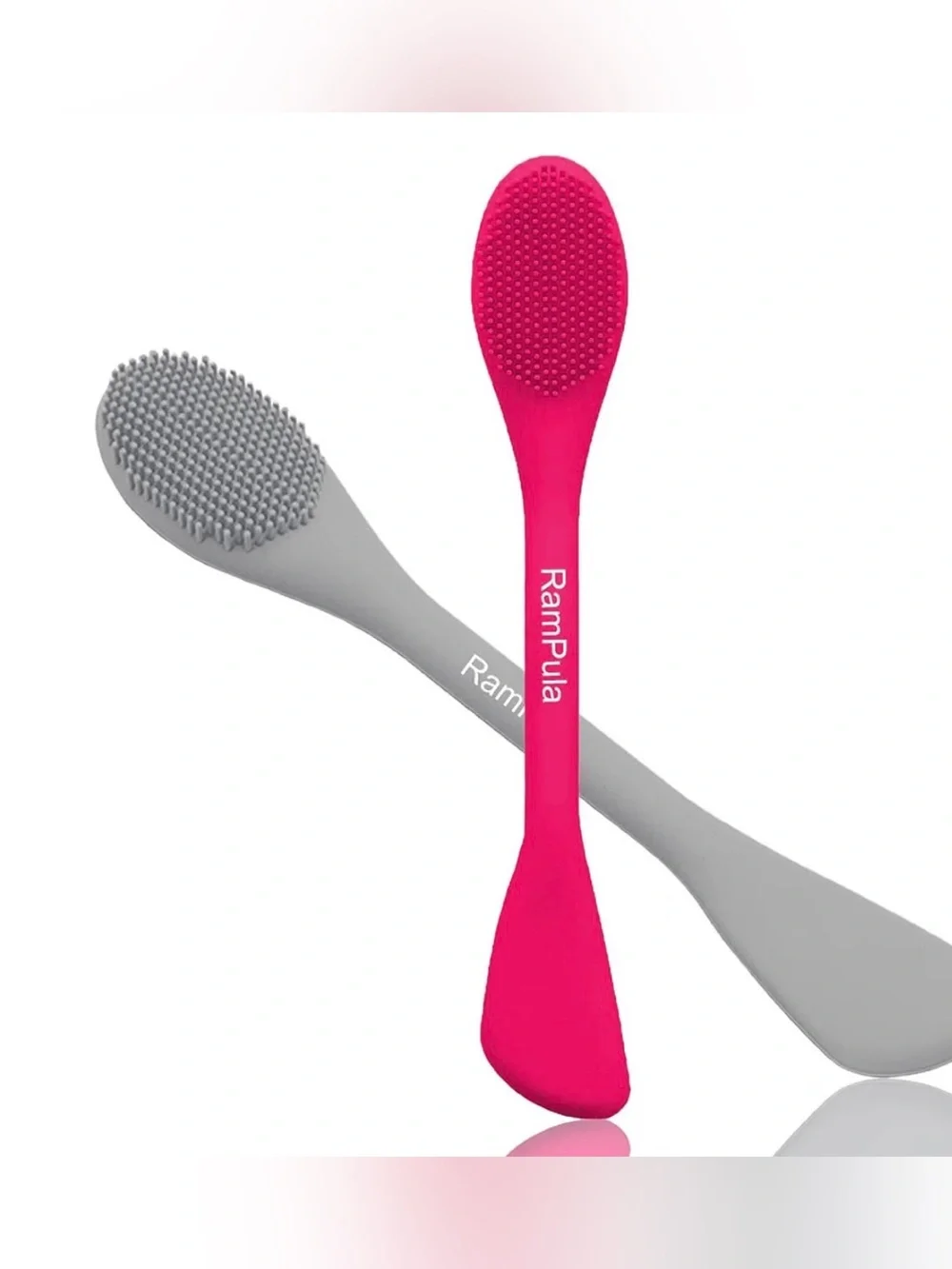 Silicone Face & Body Cleansing Brush pores cleaner remove blackheads Pink & Gray